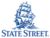 Firmenlogo der Firma State Street mit Schriftzug und blauem Boot